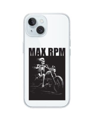 Etui do iPhone 15 Plus z MagSafe przeźroczyste, silikonowe Flexi, Bikers, Ghost Rider