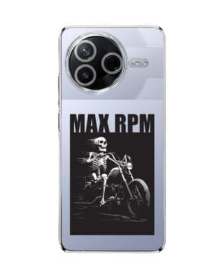 Etui do Xiaomi POCO F7 Pro przeźroczyste, silikonowe Flexi, Bikers, Ghost Rider