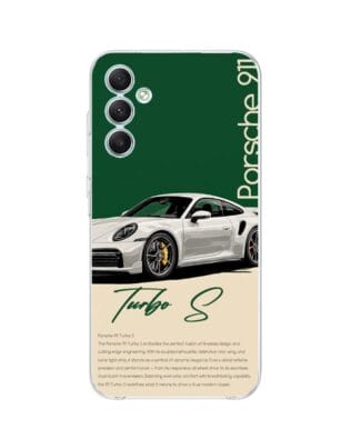 Etui do Samsung Galaxy A34 5G przeźroczyste, silikonowe Flexi, Szybkie Auta, Elegancja 911