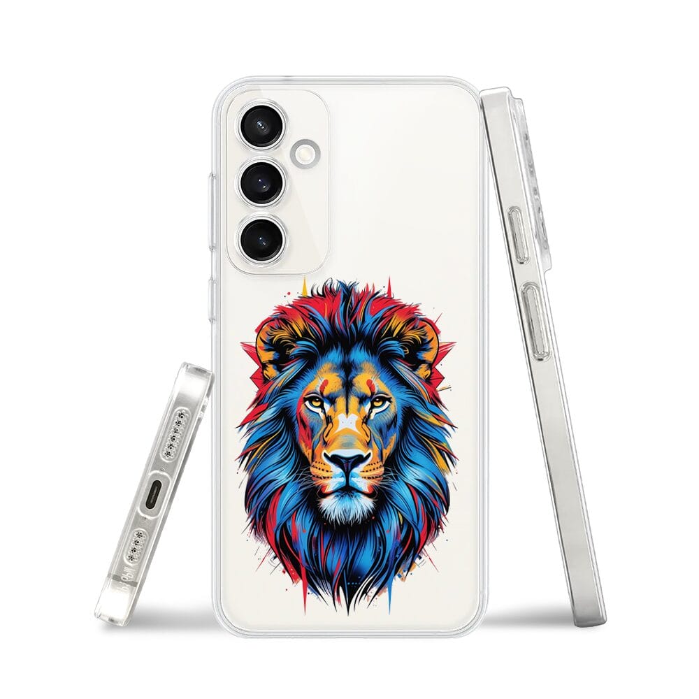 Etui do Samsung Galaxy S23 Plus przeźroczyste, silikonowe Flexi, Dzika Mandala, Lew - obrazek 3