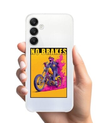Etui do Samsung Galaxy A25 5G przeźroczyste, silikonowe Flexi, Bikers, Motocyklem przez świat