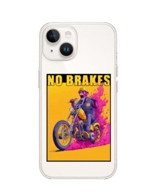 Etui do iPhone 14 Plus przeźroczyste, silikonowe Flexi, Bikers, Motocyklem przez świat