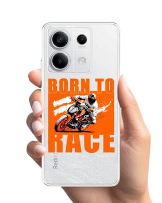 Etui do Xiaomi Redmi Note 13 Pro 5G przeźroczyste, silikonowe Flexi, Bikers, Ścigacz