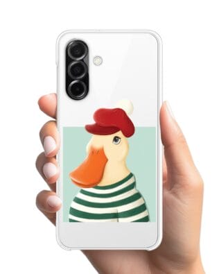 Etui do Samsung Galaxy A26 5G przeźroczyste, silikonowe Flexi, kaczuszka