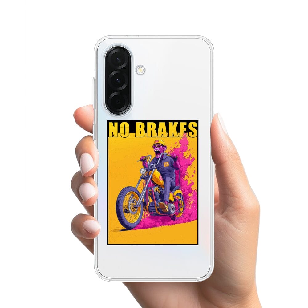 Etui do Samsung Galaxy A36 5G z MagSafe przeźroczyste, silikonowe Flexi, Bikers, Motocyklem przez świat - obrazek 2