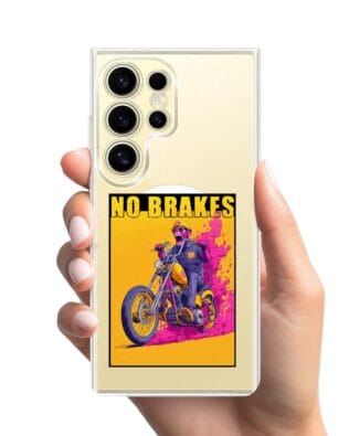 Etui do Samsung Galaxy S24 Ultra z MagSafe przeźroczyste, silikonowe Flexi, Bikers, Motocyklem przez świat