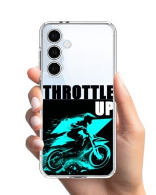 Etui do Samsung Galaxy S24 FE przeźroczyste, silikonowe Flexi, Bikers, Cross na maxa