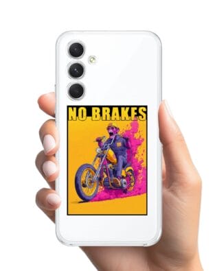 Etui do Samsung Galaxy A54 5G przeźroczyste, silikonowe Flexi, Bikers, Motocyklem przez świat