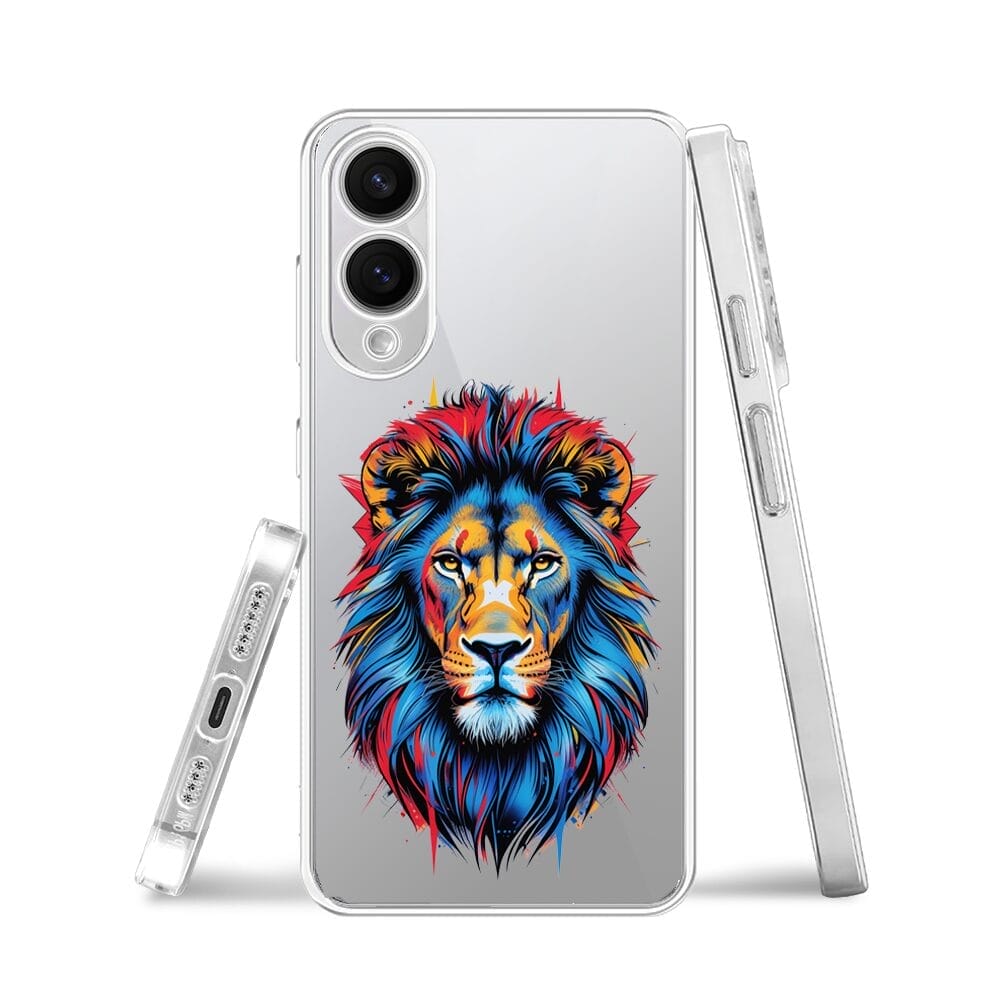 Etui do Samsung Galaxy S25 Edge przeźroczyste, silikonowe Flexi, Dzika Mandala, Lew - obrazek 3