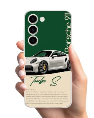 Etui do Samsung Galaxy S23 Plus przeźroczyste, silikonowe Flexi, Szybkie Auta, Elegancja 911