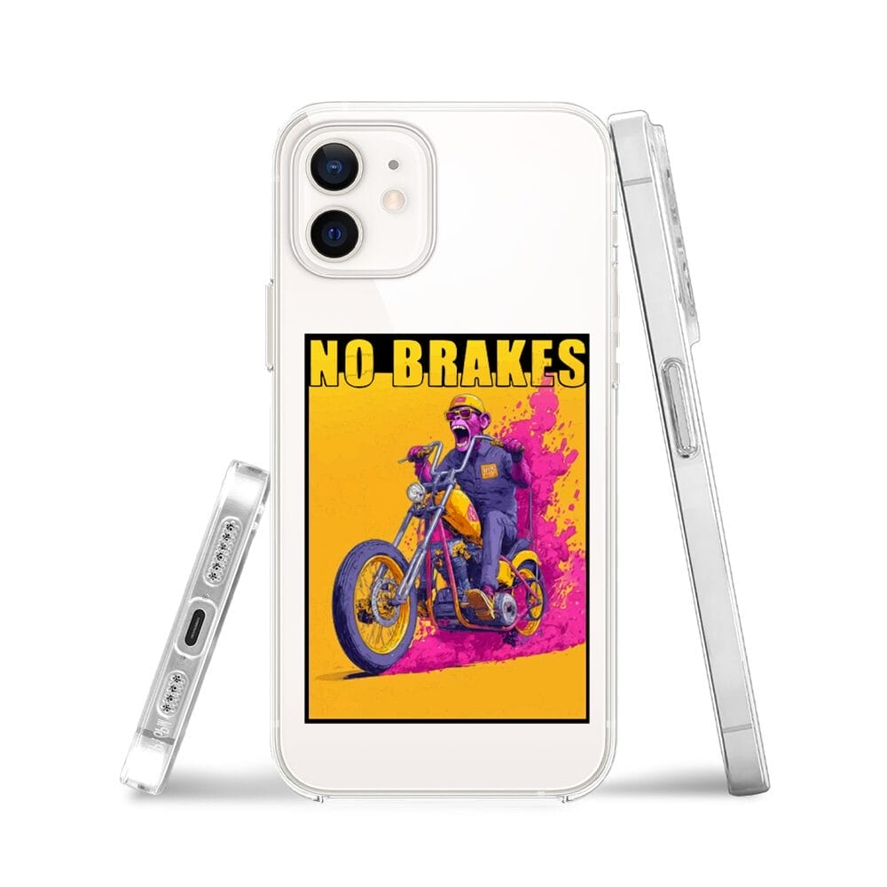 Etui do iPhone 12 Mini przeźroczyste, silikonowe Flexi, Bikers, Motocyklem przez świat - obrazek 3