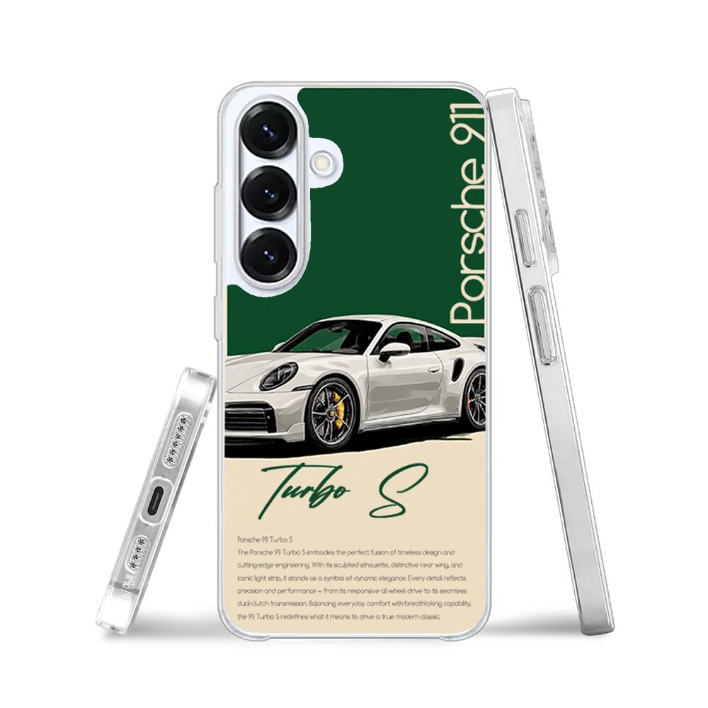 Etui do Samsung Galaxy S25 Plus z MagSafe przeźroczyste, silikonowe Flexi, Szybkie Auta, Elegancja 911 - obrazek 3