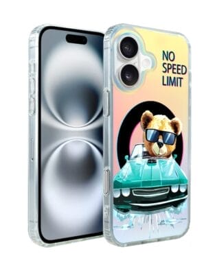 Etui do iPhone 16 Plus IBIZU California Sunset, zmieniające kolor, Blue Car, niebieski samochód