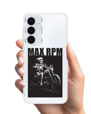 Etui do Samsung Galaxy A35 5G z MagSafe przeźroczyste, silikonowe Flexi, Bikers, Ghost Rider