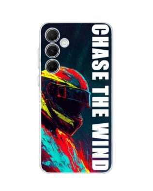 Etui do Samsung Galaxy A55 5G przeźroczyste, silikonowe Flexi, Bikers, Chase The Wind