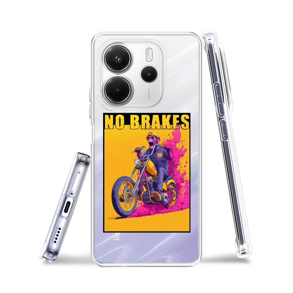 Etui do Xiaomi Redmi Note 14 4G przeźroczyste, silikonowe Flexi, Bikers, Motocyklem przez świat - obrazek 3