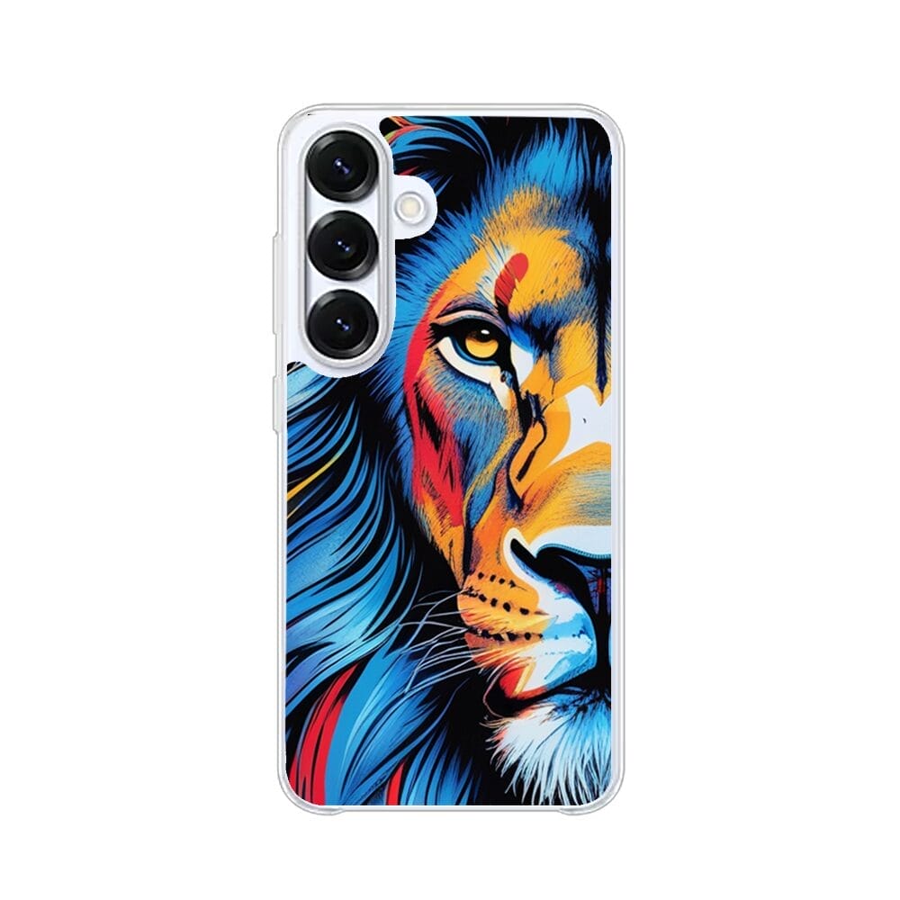 Etui do Samsung Galaxy S25 z MagSafe przeźroczyste, silikonowe Flexi, Dzika Mandala, Lwie spojrzenie