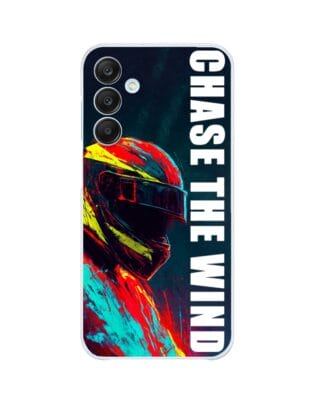 Etui do Samsung Galaxy M35 5G przeźroczyste, silikonowe Flexi, Bikers, Chase The Wind