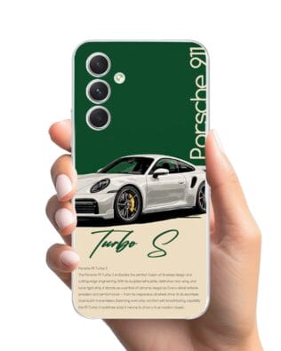 Etui do Samsung Galaxy A54 5G przeźroczyste, silikonowe Flexi, Szybkie Auta, Elegancja 911