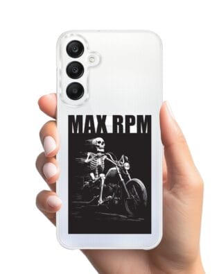 Etui do Samsung Galaxy A25 5G z MagSafe przeźroczyste, silikonowe Flexi, Bikers, Ghost Rider