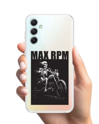 Etui do Samsung Galaxy A34 5G przeźroczyste, silikonowe Flexi, Bikers, Ghost Rider