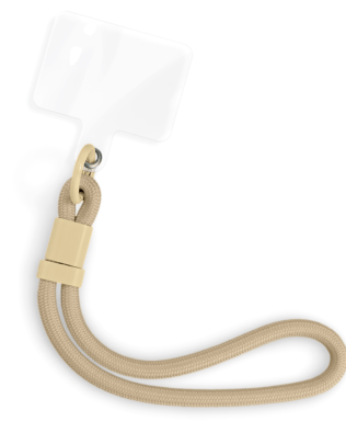 Regulowana smycz, krótki pasek na nadgarstek do telefonu, beżowa