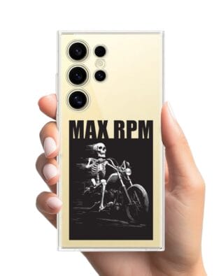 Etui do Samsung Galaxy S24 Ultra przeźroczyste, silikonowe Flexi, Bikers, Ghost Rider