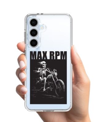 Etui do Samsung Galaxy S24 FE z MagSafe przeźroczyste, silikonowe Flexi, Bikers, Ghost Rider