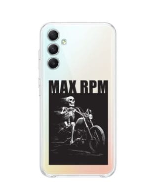 Etui do Samsung Galaxy A34 5G przeźroczyste, silikonowe Flexi, Bikers, Ghost Rider