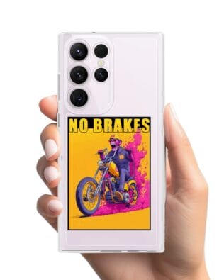 Etui do Samsung Galaxy S23 Ultra przeźroczyste, silikonowe Flexi, Bikers, Motocyklem przez świat