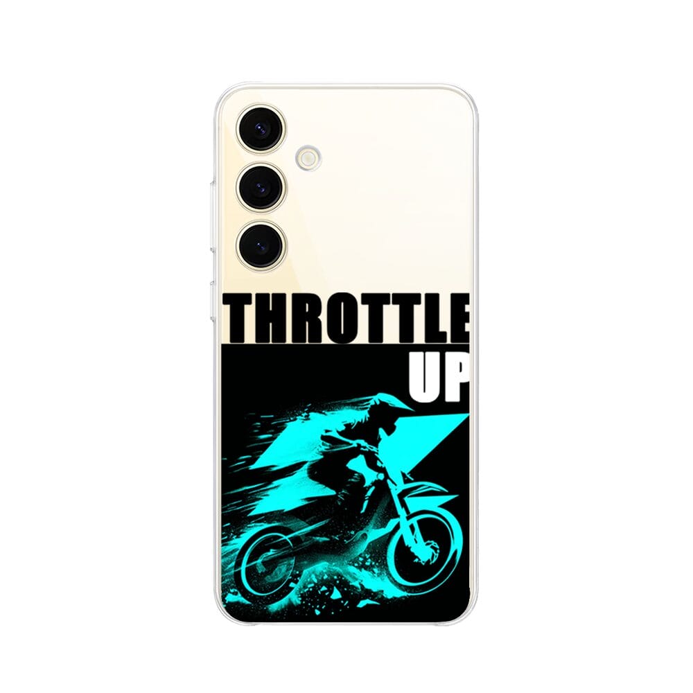 Etui do Samsung Galaxy S24 przeźroczyste, silikonowe Flexi, Bikers, Cross na maxa
