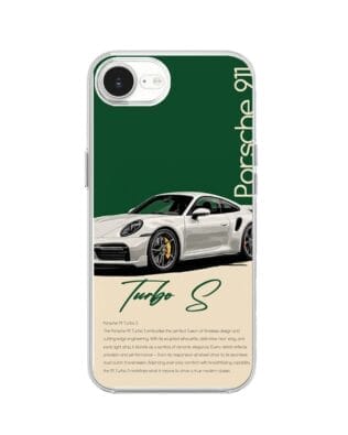 Etui do iPhone 16e przeźroczyste, silikonowe Flexi, Szybkie Auta, Elegancja 911