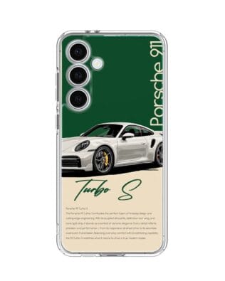 Etui do Samsung Galaxy S24 FE przeźroczyste, silikonowe Flexi, Szybkie Auta, Elegancja 911