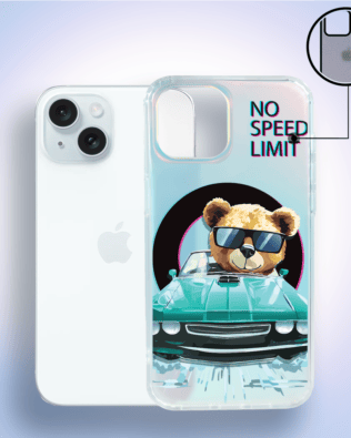 Etui do iPhone 15 Plus IBIZU California Sunset, zmieniające kolor, Blue Car, niebieski samochód