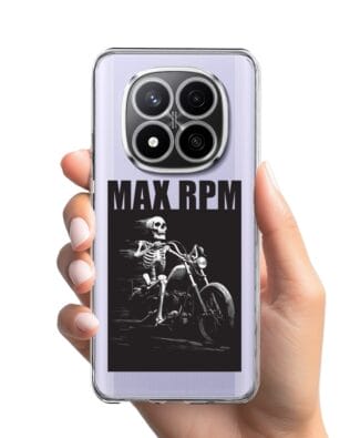 Etui do Xiaomi Redmi Note 14 Pro 4G przeźroczyste, silikonowe Flexi, Bikers, Ghost Rider