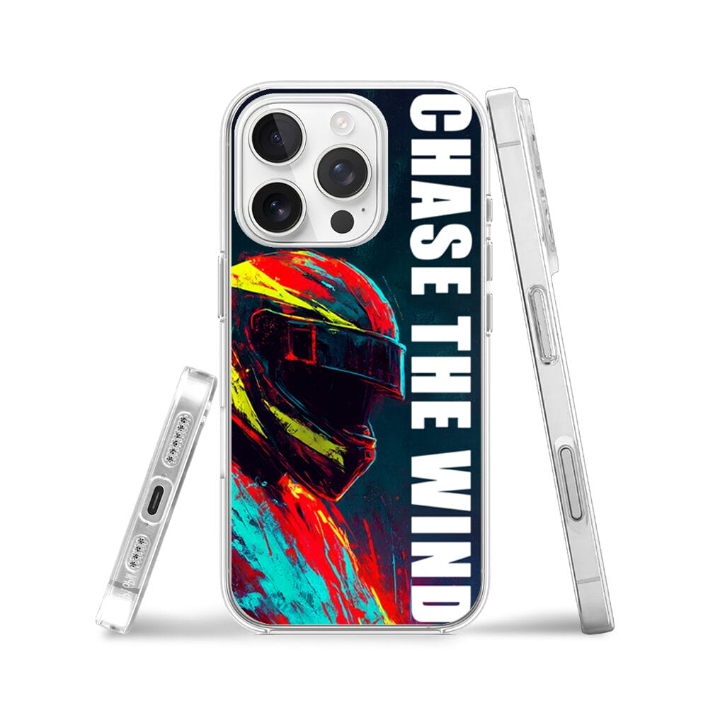 Etui do iPhone 16 Pro przeźroczyste, silikonowe Flexi, Bikers, Chase The Wind - obrazek 3