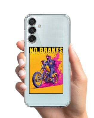 Etui do Samsung Galaxy M15 5G przeźroczyste, silikonowe Flexi, Bikers, Motocyklem przez świat
