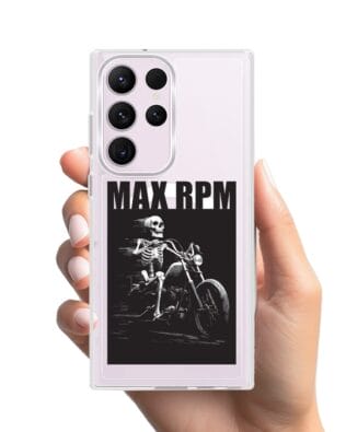 Etui do Samsung Galaxy S23 Ultra z MagSafe przeźroczyste, silikonowe Flexi, Bikers, Ghost Rider