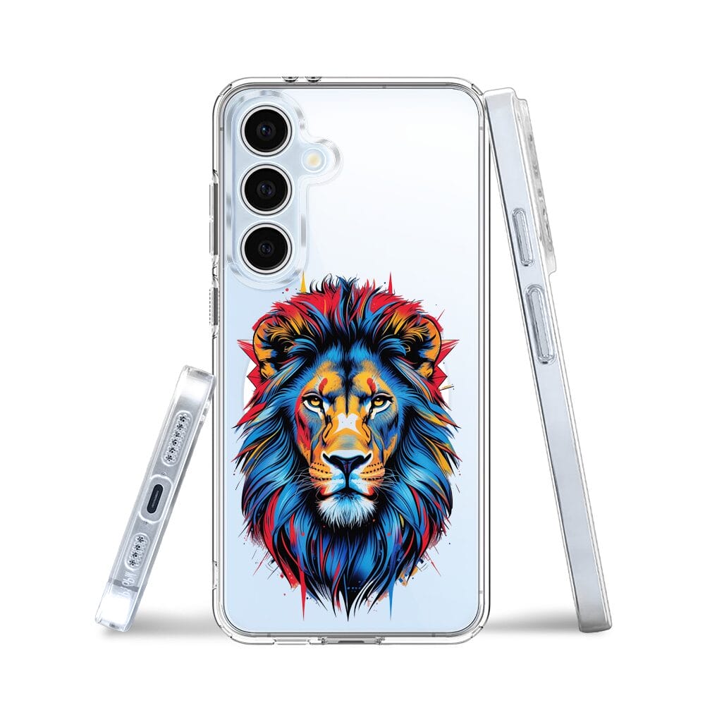 Etui do Samsung Galaxy S24 FE z MagSafe przeźroczyste, silikonowe Flexi, Dzika Mandala, Lew - obrazek 3