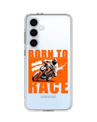 Etui do Samsung Galaxy S24 FE przeźroczyste, silikonowe Flexi, Bikers, Ścigacz