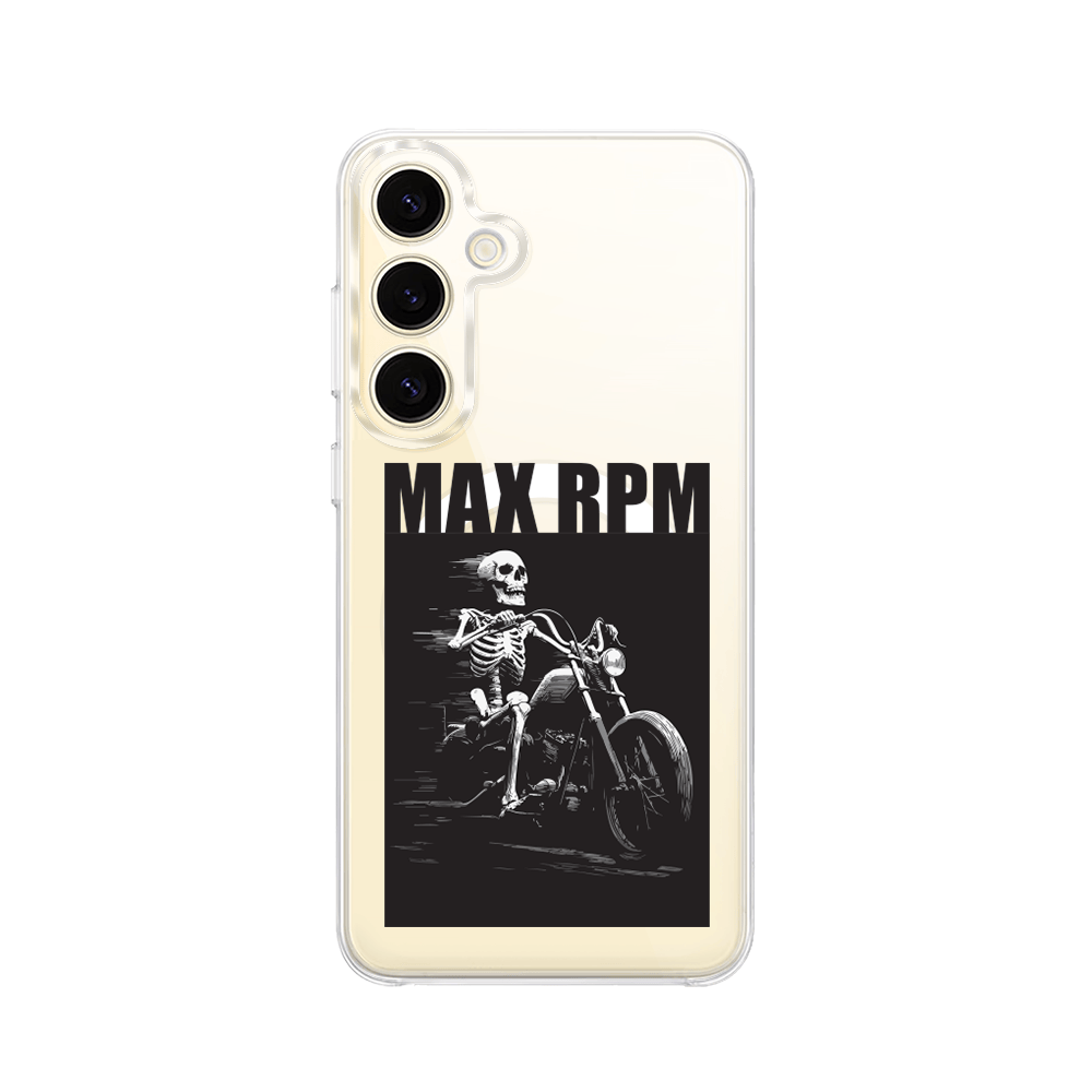 Etui do Samsung Galaxy S24 z MagSafe przeźroczyste, silikonowe Flexi, Bikers, Ghost Rider