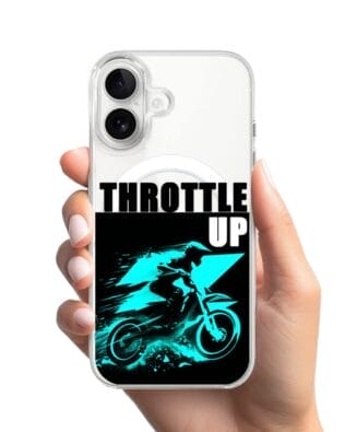 Etui do iPhone 16 Plus z MagSafe przeźroczyste, silikonowe Flexi, Bikers, Cross na maxa