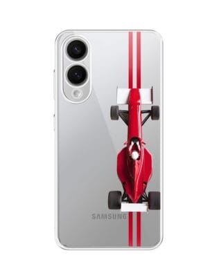 Etui do Samsung Galaxy S25 Edge przeźroczyste, silikonowe Flexi, Szybkie Auta, czerwone F1
