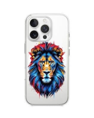 Etui do iPhone 13 Pro Max z MagSafe przeźroczyste, silikonowe Flexi, Dzika Mandala, Lew