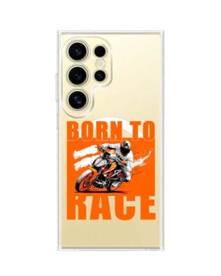 Etui do Samsung Galaxy S24 Ultra z MagSafe przeźroczyste, silikonowe Flexi, Bikers, Ścigacz