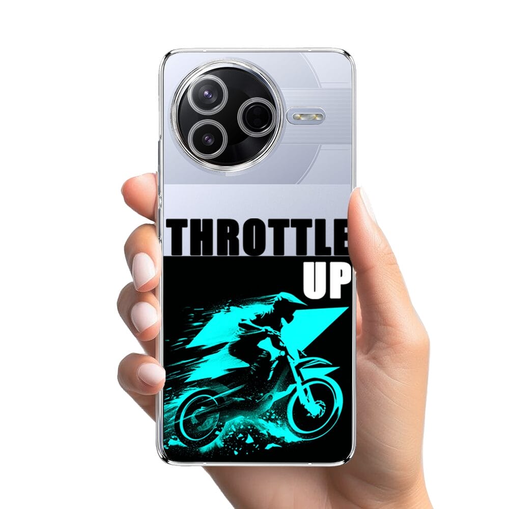 Etui do Xiaomi POCO F7 Pro przeźroczyste, silikonowe Flexi, Bikers, Cross na maxa - obrazek 2