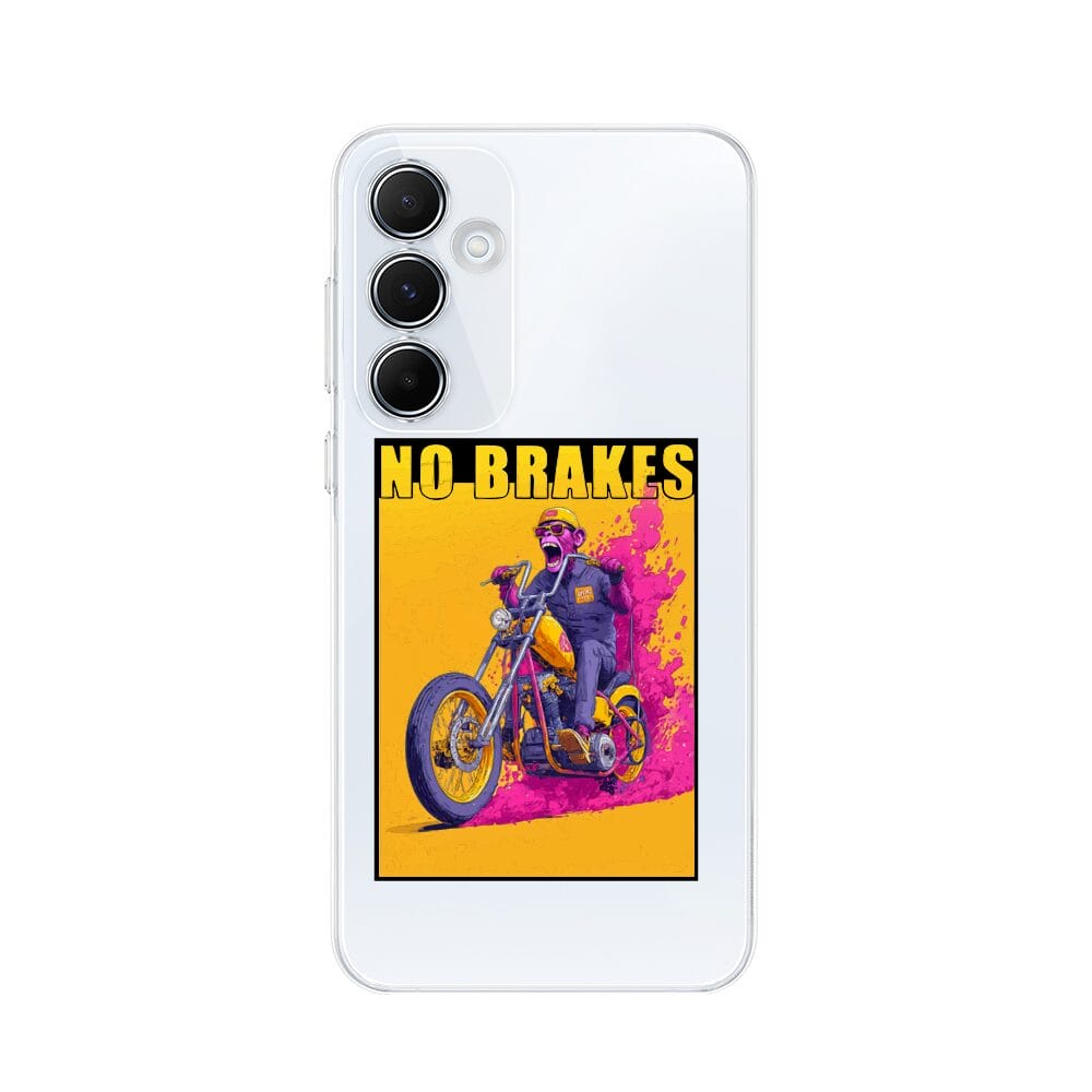 Etui do Samsung Galaxy A35 5G przeźroczyste, silikonowe Flexi, Bikers, Motocyklem przez świat