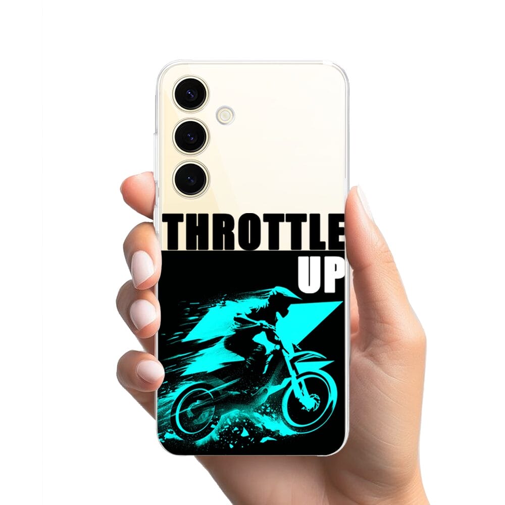 Etui do Samsung Galaxy S24 przeźroczyste, silikonowe Flexi, Bikers, Cross na maxa - obrazek 2