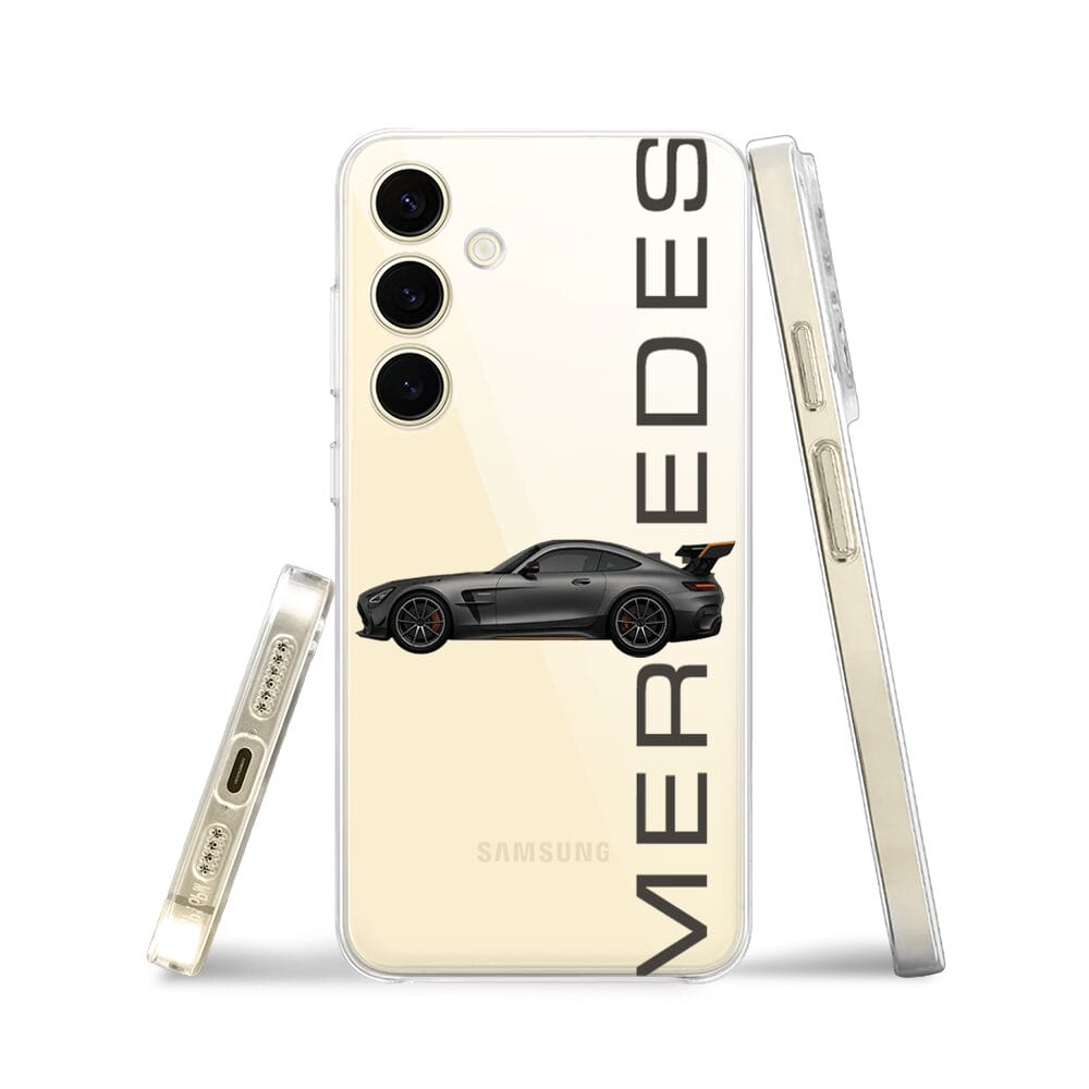 Etui do Samsung Galaxy S24 Plus przeźroczyste, silikonowe Flexi, Szybkie Auta, Stalowe AMG-GT - obrazek 3