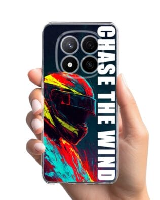 Etui do Xiaomi Redmi Note 14 Pro 4G przeźroczyste, silikonowe Flexi, Bikers, Chase The Wind